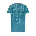 thumbnail image 4 of Mujeres Más Tamaño Manga Corta Tops, Moda Impresión Cuello Redondo, Camiseta Más Tamaño Blusa, 4 of 5
