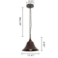 thumbnail image 2 of CHLOE CUDDIE Industrial 1 Light Oil Rubbed Bronze Ceiling Pendant 11" Wide, 2 of 2