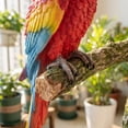 thumbnail image 5 of Patio Wall Decorations Outdoor 10 Inch Blue Parrot Figurine Hanging Bird Wall Decor for Patio Tropical Outdoor Decor Wall Art for Home Decor 1 Pack, 5 of 7