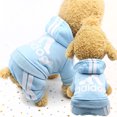thumbnail image 3 of Adidog Signature Tracksuit Hoodie, Ultra Soft Cotton, Blue, Small, 3 of 10