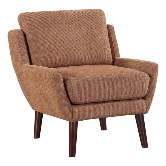 Lexicon Ellie Chenille Accent Chair in Orange