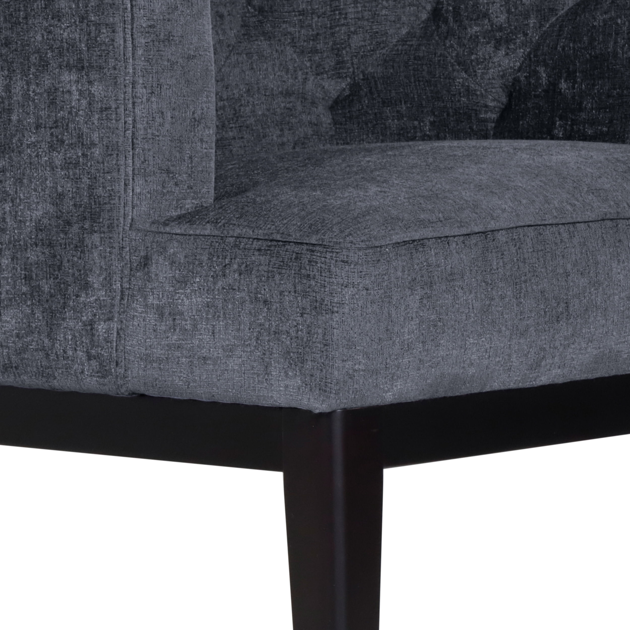 Noble House Suncook Fabric Tufted Club Chair, Set of 2, Charcoal