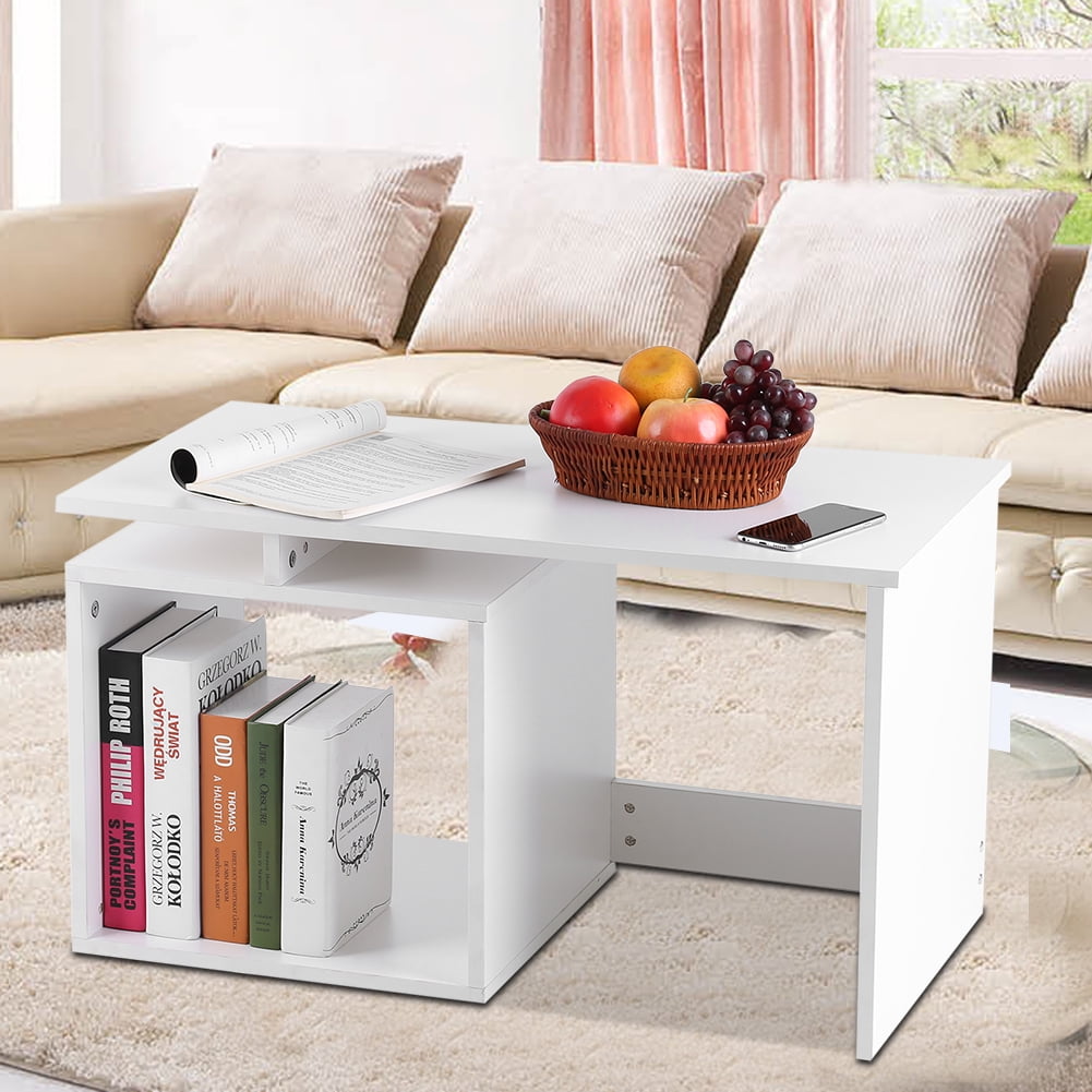 Modern Stylish Coffee Tea Table Living Room Tables With Base Storage Shelf White Modern Stylish Coffee Tea Table Living Room Tables With Base Storage Shelf White