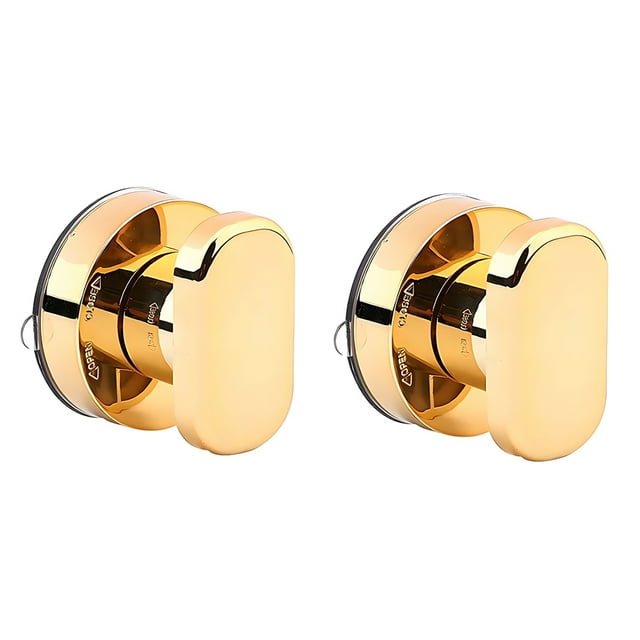 tredstone 2pieces Convenient And Practical Suction Glass Door Handle With Easy Installation Suction Cup Handle Gold 1Set