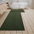 thumbnail image 3 of SIXHOME Waffle Bath Mat for Bathroom Runner Rugs, Soft Absorbent Non Slip Long Bathroom Rug, Quick Dry Machine Washable Bath Mat with Rubber Backing, Boho Tassel, 2'x6' Green, 3 of 7