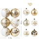 thumbnail image 4 of piezas de bolas de Navidad para decoración, adornos colgantes para árbol de Navidad, color blanco, dorado, negro, rojo y azul, para el hogar, 4 of 5
