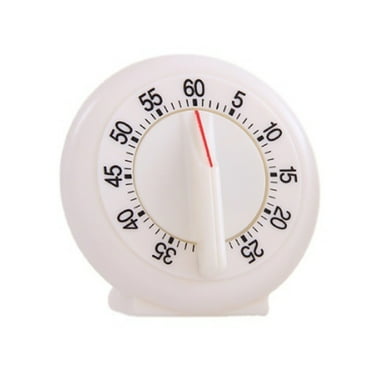 CCOCC Timer No Battery Required Kitchen Timer Loud Sound 60 Minutes Kitchen Timers for Cooking White