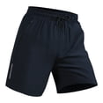 thumbnail image 2 of Domuza Mens Quick Dry Athletic Shorts Breathable Workout Training Shorts with Zipper Pockets Elastic Drawstring Waist Casual Beach Shorts Navy S, 2 of 6