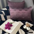 thumbnail image 3 of Plum Lumbar Pillow Cover, Solid Color Pintucks Lumbar Pillow Cover, 12x24 inch (30x60 cm) Lumbar Pillow Cover, Rectangle Silk Lumbar Pillow Cover, Modern Lumbar - Plum Stripe, 3 of 10