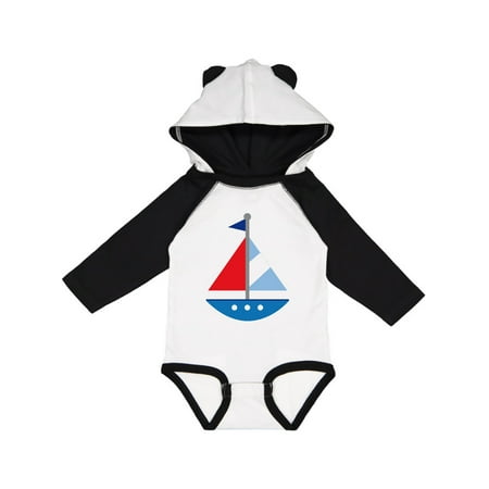 

Inktastic Personalized Sailboat Gift Baby Boy or Baby Girl Long Sleeve Bodysuit
