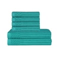 thumbnail image 3 of BNM Ribbed Heavy Cotton Hand Towel/ Bath Towel Set, Turquoise, 3 of 9