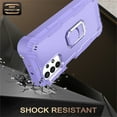 thumbnail image 3 of SaniMore for Samsung Galaxy A72 5G Case with Hidden Bracket Rugged Heavy Duty Protective [Hard PC Back + Silicone Bumper] Shokcproof Anti-drop Tri-layer Hybird Shell for Galaxy A72 5G, Purple, 3 of 6