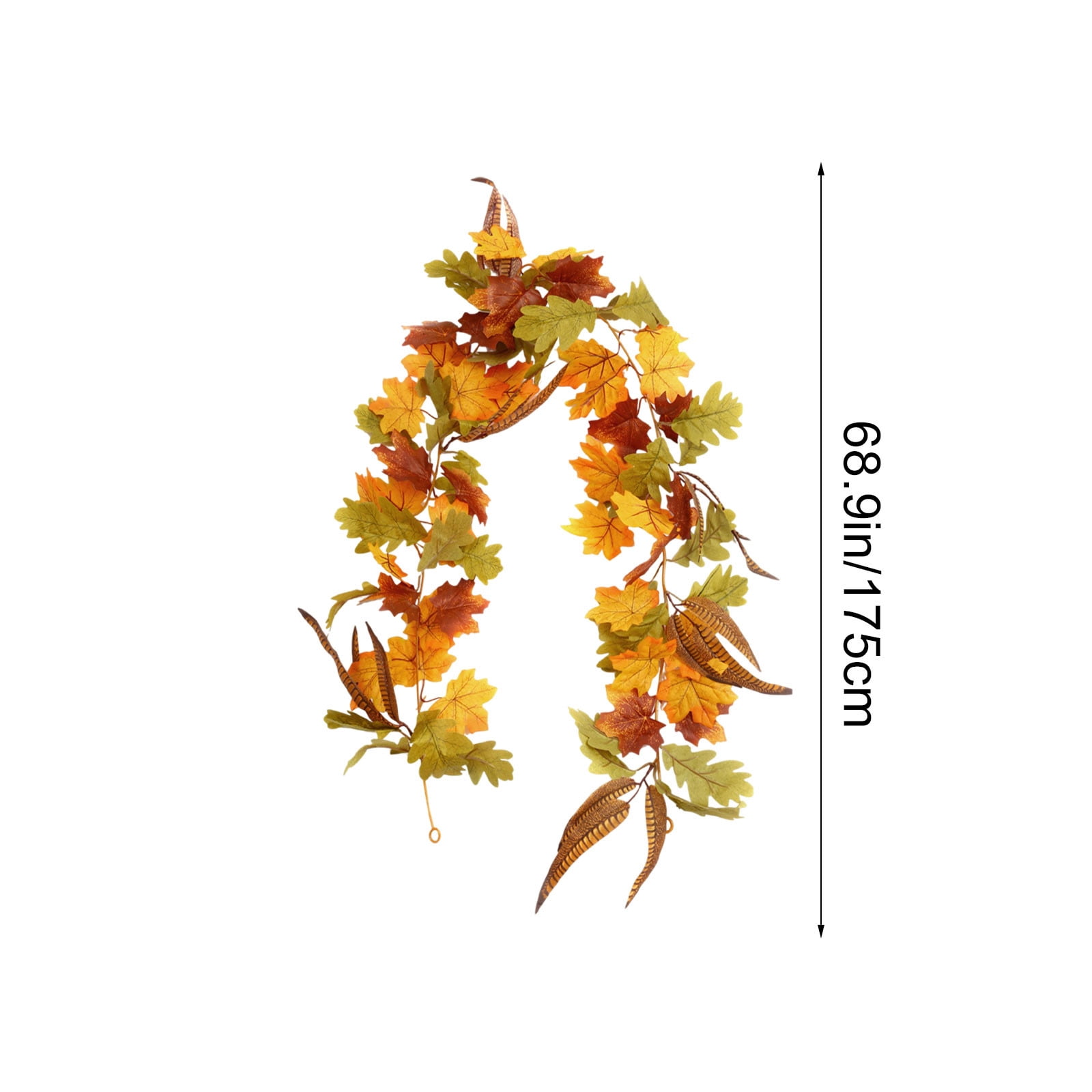 Guirlande De Feuilles D'automne - 180 Cm Avec Feuillage Artificiel - Décoration Porte, Cheminée, Table - Thanksgiving/Noël