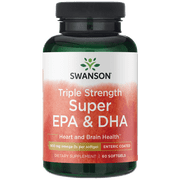 Swanson triple strength enteric coated super epa and dha 60 Softgels