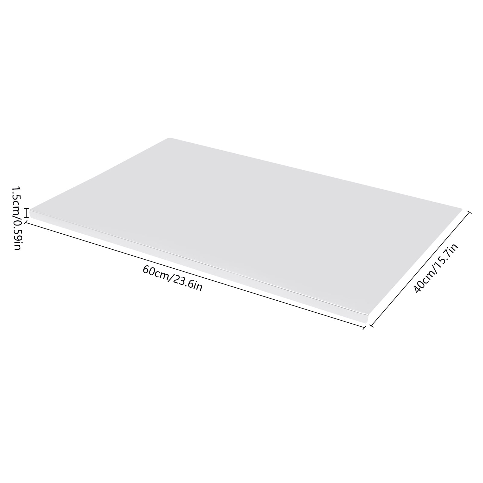 Large Cutting Boards Stainless Steel Cutting Board Kitchen Non-Slip “L” Shape Pastry Board Cutting Mats Stainless Steel Chopping Board Metal Cutting Board (Size: 23.6”*15.7”)