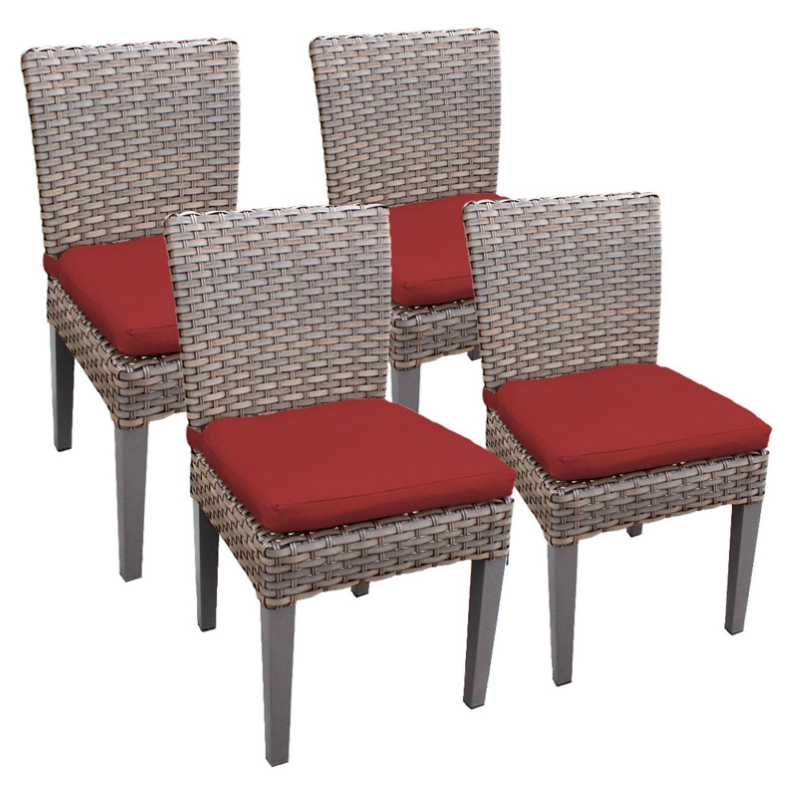 Tk Classics Oasis Patio Dining Side Chair In Green Set Of 4 Walmart Com Walmart Com