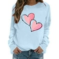 thumbnail image 5 of Fewfanhot Women's Clothing Valentines Shirts Women Plaid Love Heart Valentine's Sweatshirts Blouse Tops, 5 of 9