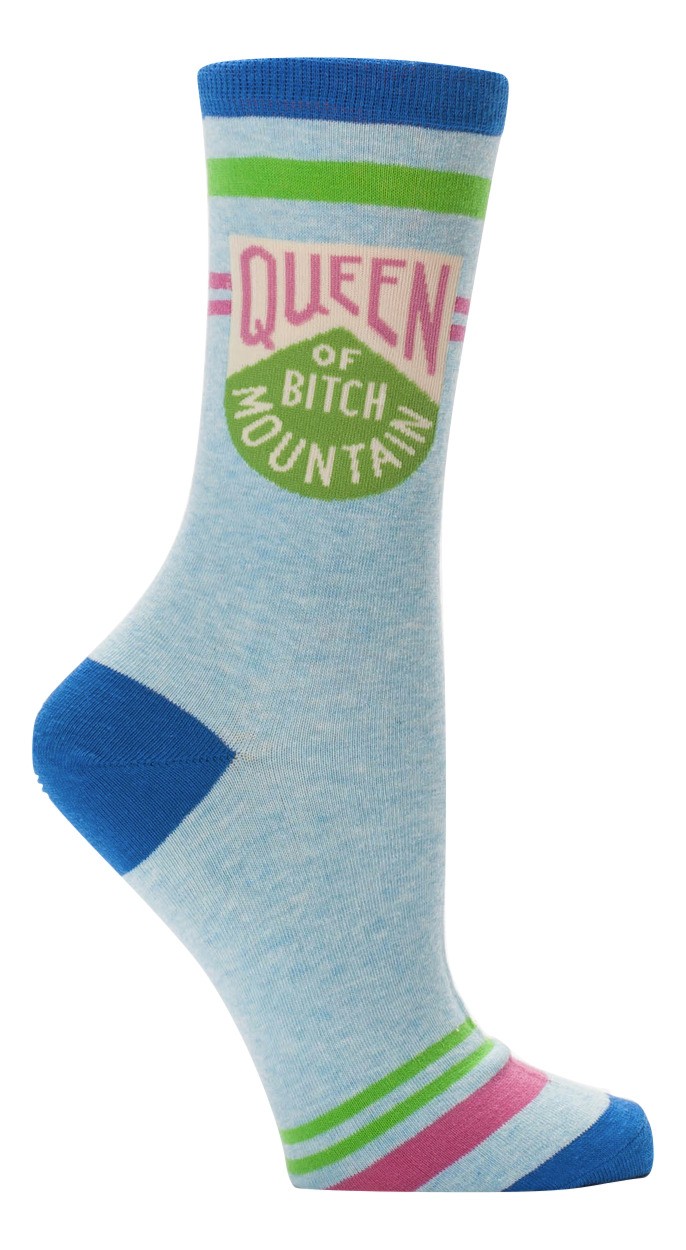 Blue Q BLUE Q Women's Crew Socks Queen Of Bitch Mountain Walmart