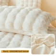 thumbnail image 5 of LIFEREVO Fluffy Faux Rabbit Fur Body Pillow Cover, Luxury Ivory Bubble Shaggy Plush Bed Body Pillowcase with Zipper Closure, Long 20"x54" Fuzzy Furry Pillow Case for Adults Kids Girls Teens, Beige, 5 of 7