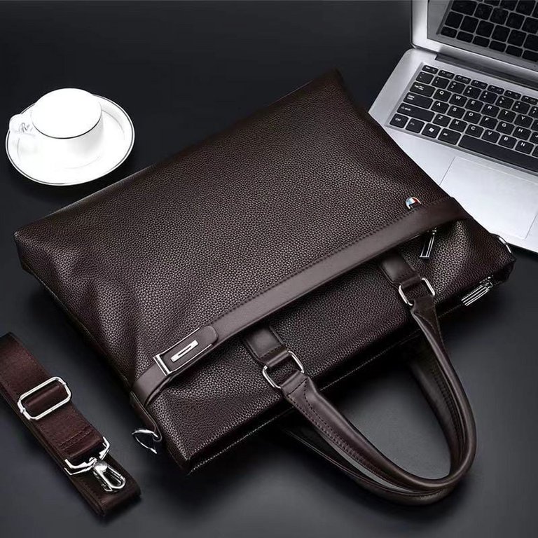 Branded leather office hot sale bags for mens