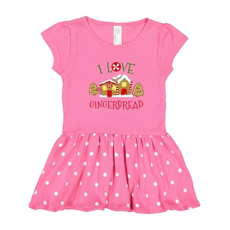 

Inktastic I Love Gingerbread Christmas Holiday Gift Toddler Girl Dress