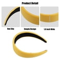 thumbnail image 3 of Unique Bargains Faux Leather Headband Hairband for Women 1.6 Inch Wide Yellow, 3 of 7
