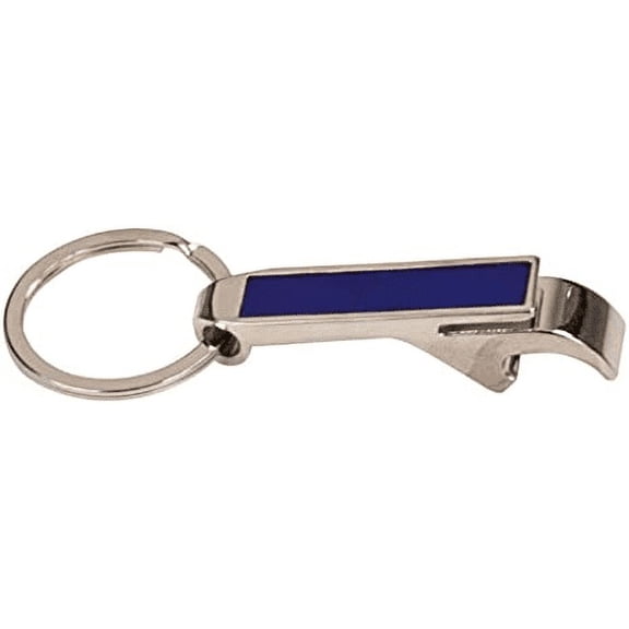Silver / Blue Bottle Opener Keychain