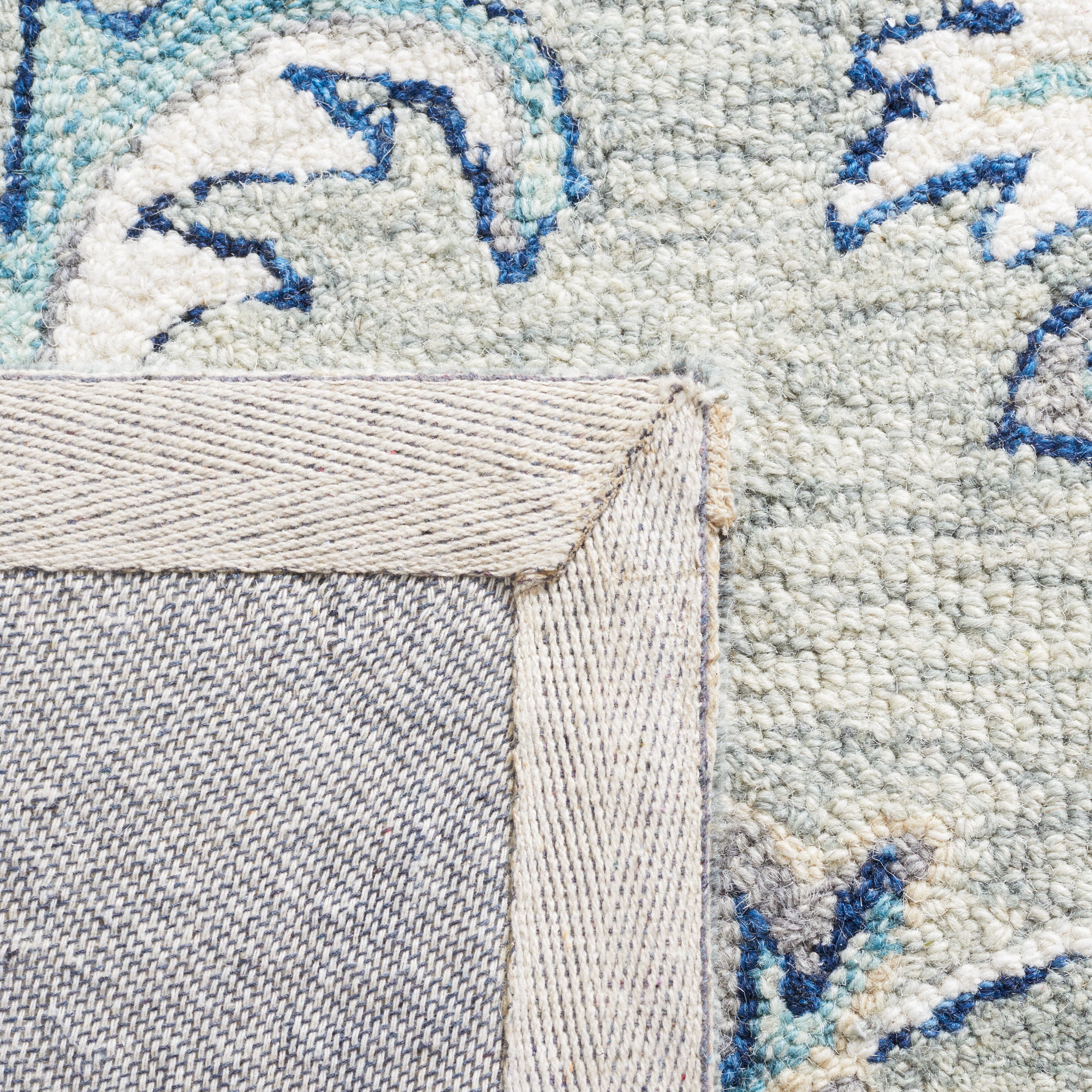 SAFAVIEH Micro-Loop Donnchad Medallion Area Rug, Grey/Blue, 8' x 10'
