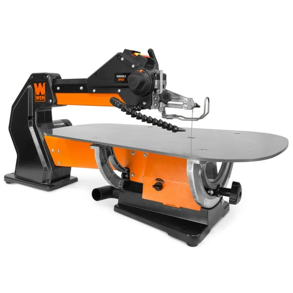 WEN 21-Inch 1.6-Amp Variable Speed Parallel Arm Scroll Saw with Extra-Large Dual-Bevel Steel Table