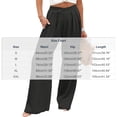 thumbnail image 4 of Women Linen Pants High Waisted Pants for Women Wide Leg Plus Size Palazoos with Pockets Womens Summer Beach Vacation Long Trousers, 4 of 5
