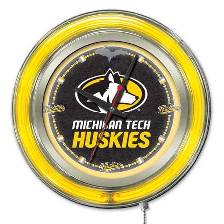 Michigan Tech University 15 Double Neon Wall Clock