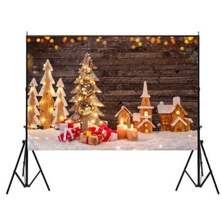 SAYFUT Photography Backdrops Christmas Holiday Party Decoration Xmas Tree and Gifts Oraments Gifts Vinyl Fabric Studio Photo Video Background Screen Props