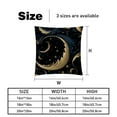 thumbnail image 5 of New Moon Symbol Velvet Throw Covers Pillow Inserts - Set of 2 Decorative Pillows with Unique Patterns for Home Decor, Couch, Bed - 16x16, 18x18, 20x20 Inches, 5 of 6