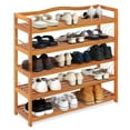 thumbnail image 2 of Costway 5-Tier Wood Shoe Rack Freestanding Large Shoe Storage Organizer Heavy-duty, 2 of 10