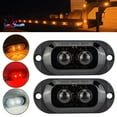 thumbnail image 3 of Yimiti 2Pcs 2Led Side Marker Clearance Lights Waterproof For Boat Trailer Truck Rv-White Light, 3 of 8