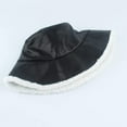 thumbnail image 6 of CoCopeaunts Bucket Hat for Women Autumn Winter Faux Leather Lambswool Fleece Warm Basin Hat Fashion Two Side Wear Fisherman Hat, 6 of 8