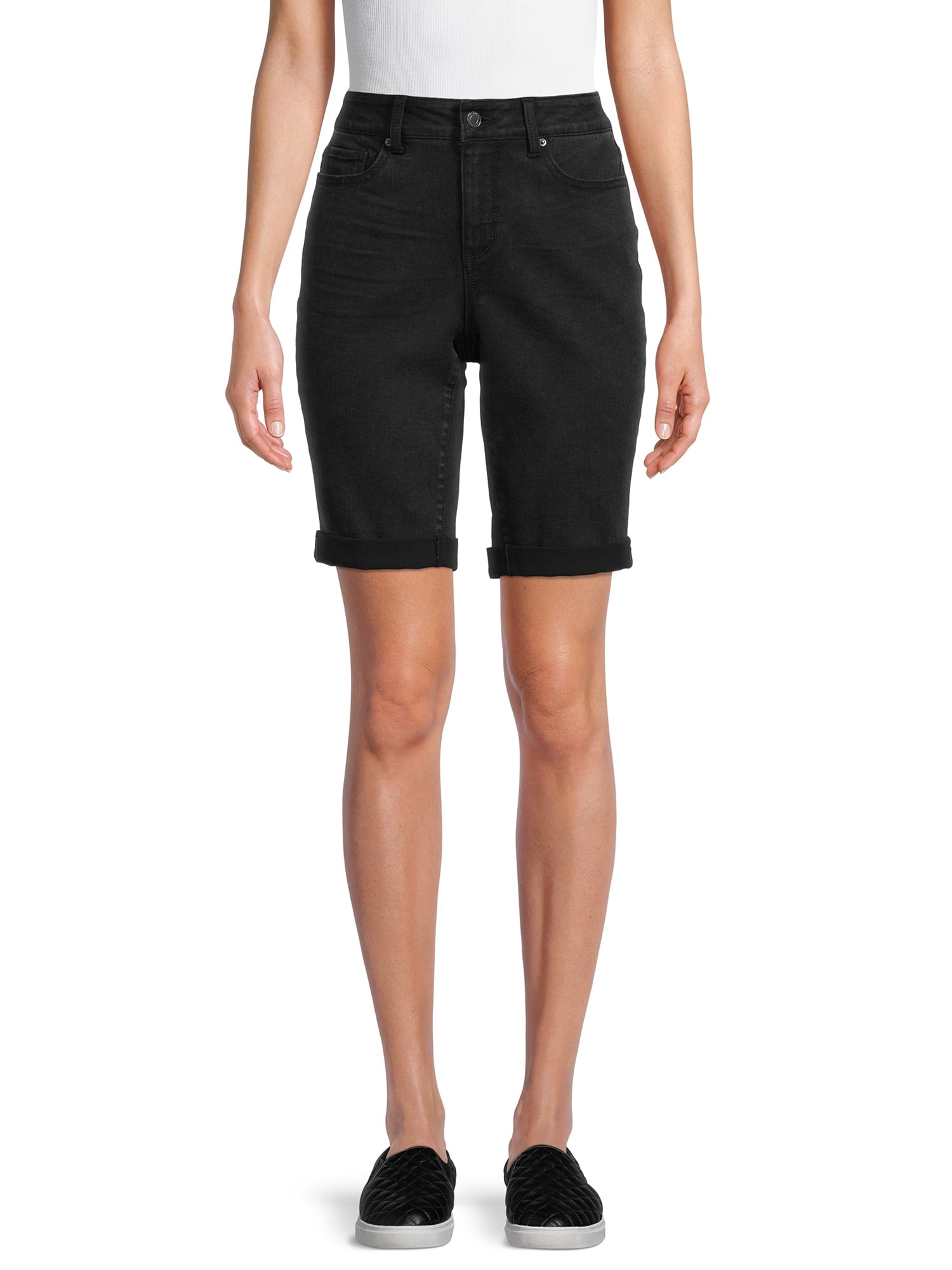 Time and Tru Women's Mid Rise Bermuda Short 10"
