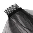thumbnail image 4 of Velo de Novia Negro Halloween Velo de Novia de Doble Capa con Peine para el Cabello Accesorios Decorativos de Boda Tocado de Novia Elegante Tul de Encaje Cosplay Fiesta de Disfraces, 4 of 5
