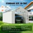 thumbnail image 4 of KFFKFF White Carport Conversion Canopy 10 x 20 ft Car Shelter Sidewall Tent, 4 of 9