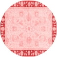thumbnail image 1 of Ahgly Company Machine Washable Indoor Round Oriental Red Traditional Area Rugs, 8' Round, 1 of 4
