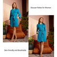 thumbnail image 6 of Ekouaer Women Kimono Robes Knee Length Knit Bathrobe Lightweight Soft Sleepwear V-neck Casual Ladies Loungewear, 6 of 6