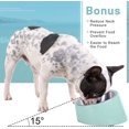 thumbnail image 2 of Cuenco inclinado para perros y gatos con inclinación de 15°, cuenco para Bulldog, antideslizante y a prueba de derrames, fácil de alcanzar, color verde claro, 2 of 5