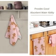 thumbnail image 2 of Coolnut Cute Gingerbread Men Hand Towels 2 PCS, Christmas Pink Kitchen Towel Ultra Soft and Highly Absorbent,Decorative Fingertip Face Towel for Bathroom Hotel, 28.3"x 14.4", 2 of 5