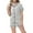Grey, variant on WEIYLL Girls Pjs Sets Summer Solid Color Short Sleeve Turn-Down Collar Button Tops T Shirt Shorts Casual Indoor 3 Pcs Sleepwear Outfit Suit 4-5 Years