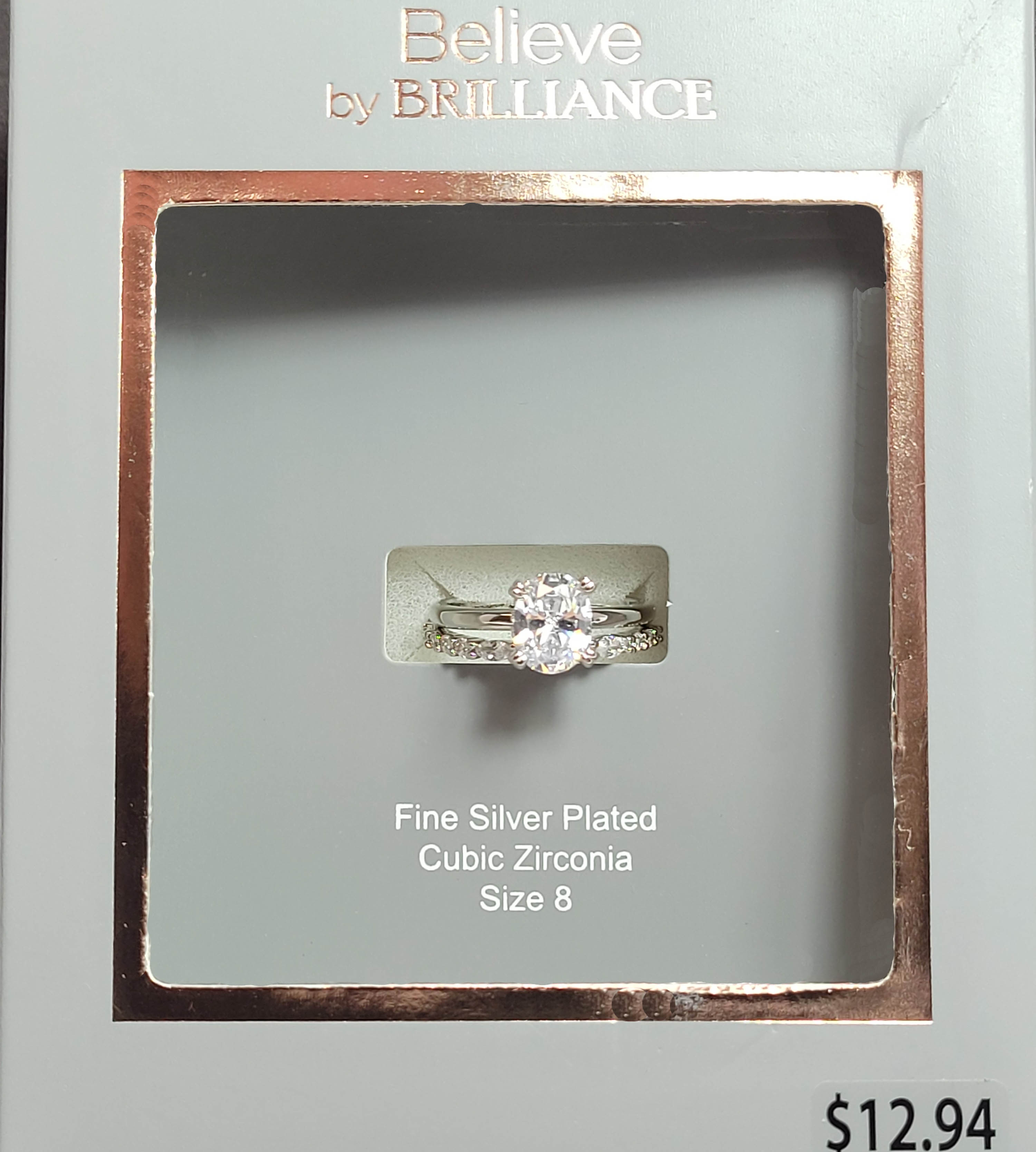 Believe by Brilliance Women's Oval Bridal Ring Set Size 8 photo 3