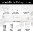thumbnail image 4 of MERIVILLE 1" Double Curtain Rod Set, Adjustable 28–48 Inches, Ball Finials, Glossy White, 4 of 8