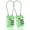 Green, variant on VAGABOND TSA Accepted Luggage Travel Lock 3 Digit Combination Keyless Resettable Suitcase Steel Cable Lock with Zinc Alloy Body Black 2 Pack