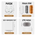 thumbnail image 2 of Kit de máscara de gato DIY con malla para pelo y ojos para fiesta de Halloween, 2 of 7