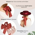 thumbnail image 3 of Kitsch Satin Hair Scarf Scrunchie Hair Ties, Blush/Mauve, 2 ct, 3 of 12