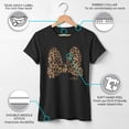 thumbnail image 3 of Girl's Mickey & Friends Mickey & Minnie Mouse Cheetah Print Bow Signature Graphic Tee Black X Large, 3 of 8